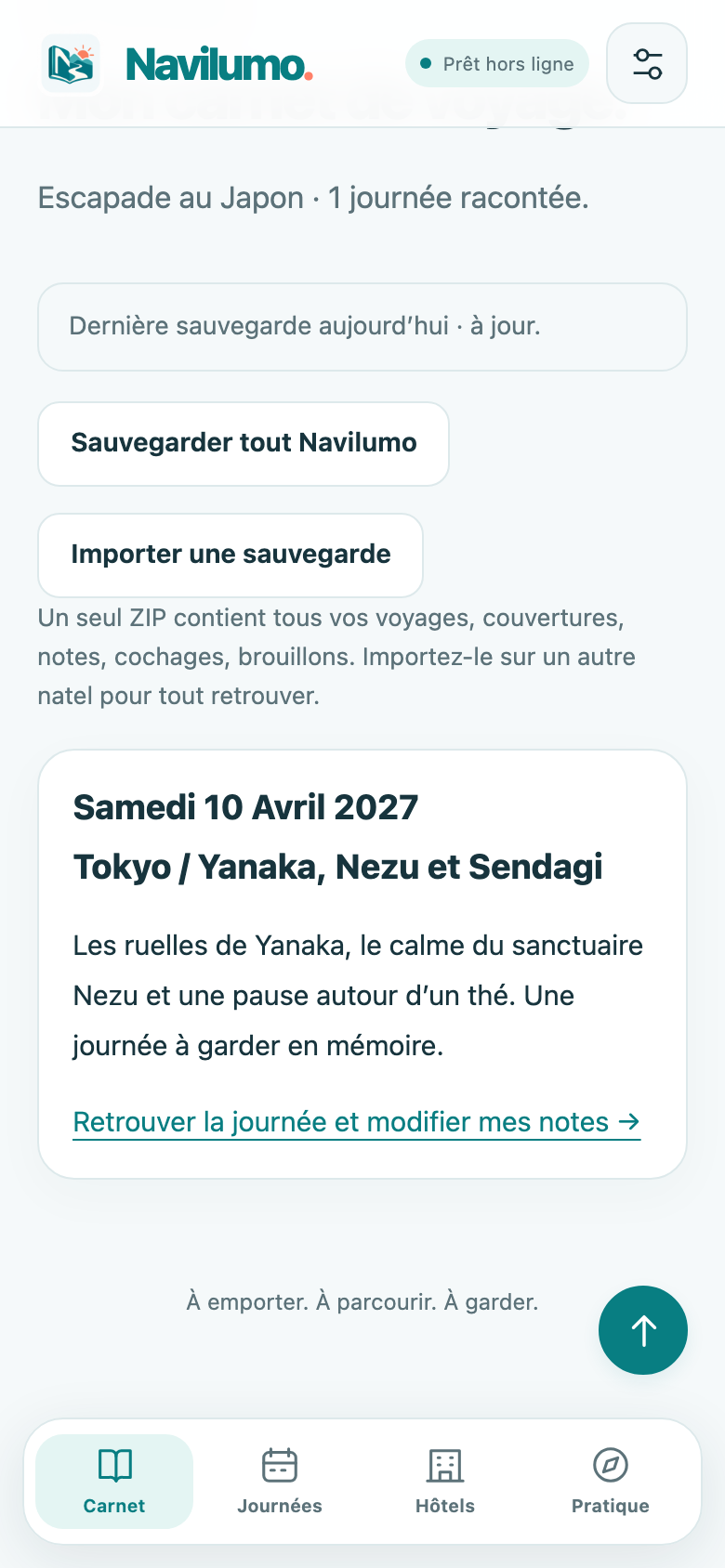 Notes de démonstration dans le carnet de souvenirs